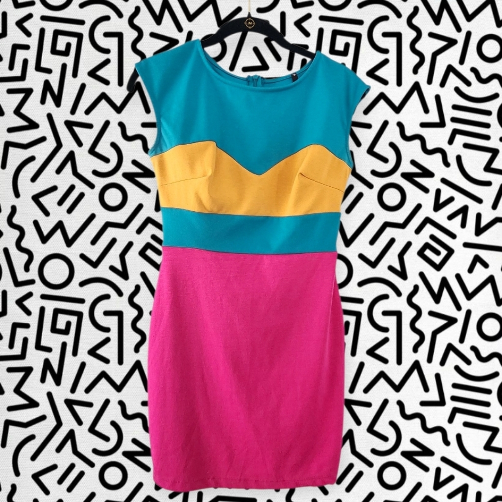 Y2K Colorblock Dress